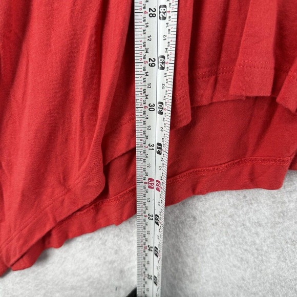 Anthropoligie Caite Dress SM Floral Embroidered Tunic Red White Embroidered Boho - Picture 12 of 13